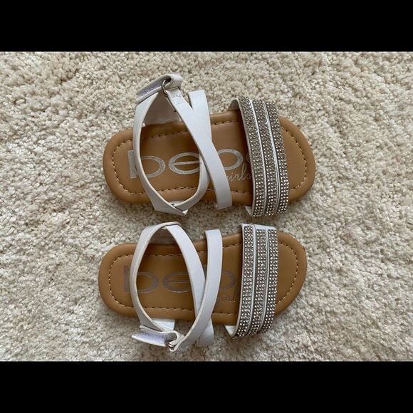 Bebe sandals. Size 5. White/Tan - Picture 2 of 3